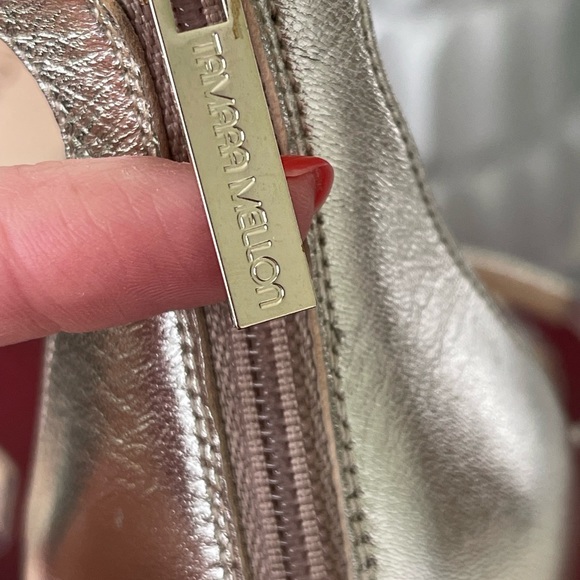 Authentic TAMARA MELLON FRONTLINE 105. - NAPPA PLATINO METALLIC SIZE : 40.5 - Picture 4 of 8